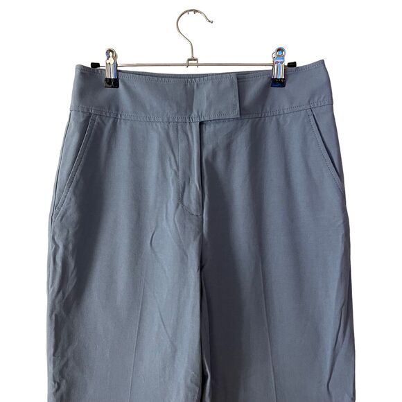 Rebecca Taylor 6 Stretch Cotton Suit Tailored Dress Pants Blue High Rise - Picture 5 of 10